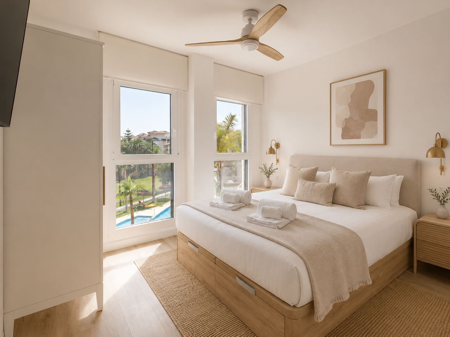 Dormitorio principal del apartamento en Playa Granada.